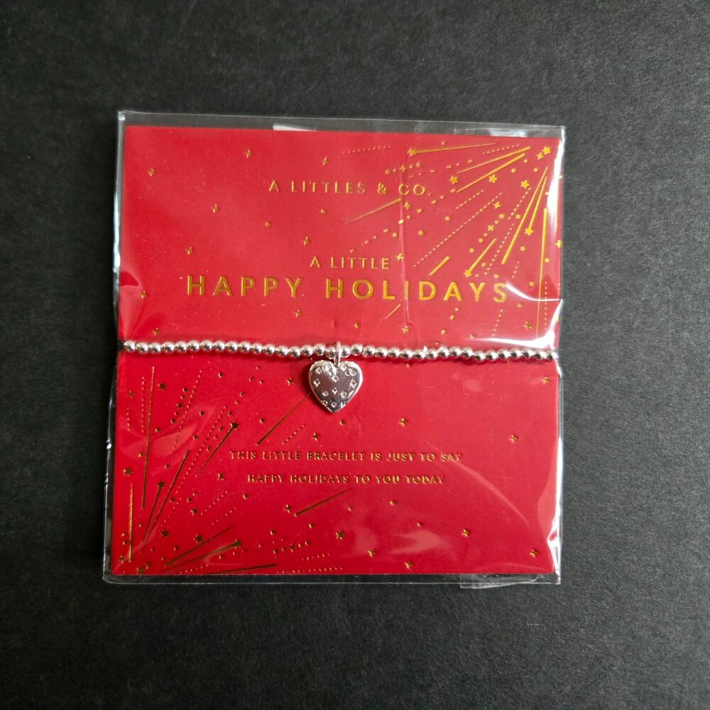 Happy Holidays Heart Bracelet NWT